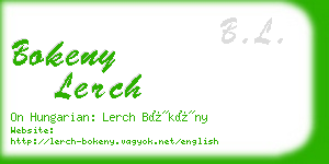 bokeny lerch business card